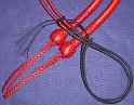 3ft Red 16 plait matched snake whip pair H
